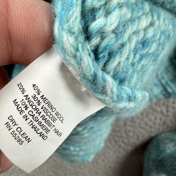 Express Sweater Womens L Turtleneck Cable Knit Wool Cashmere Blend Skiing Winter - Picture 6 of 9